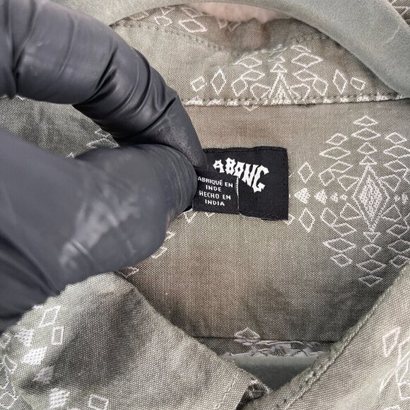 Billabong Sundays Jacquard Button-Up Casual Shirt in Sage Mens Size Large - Picture 11 of 16